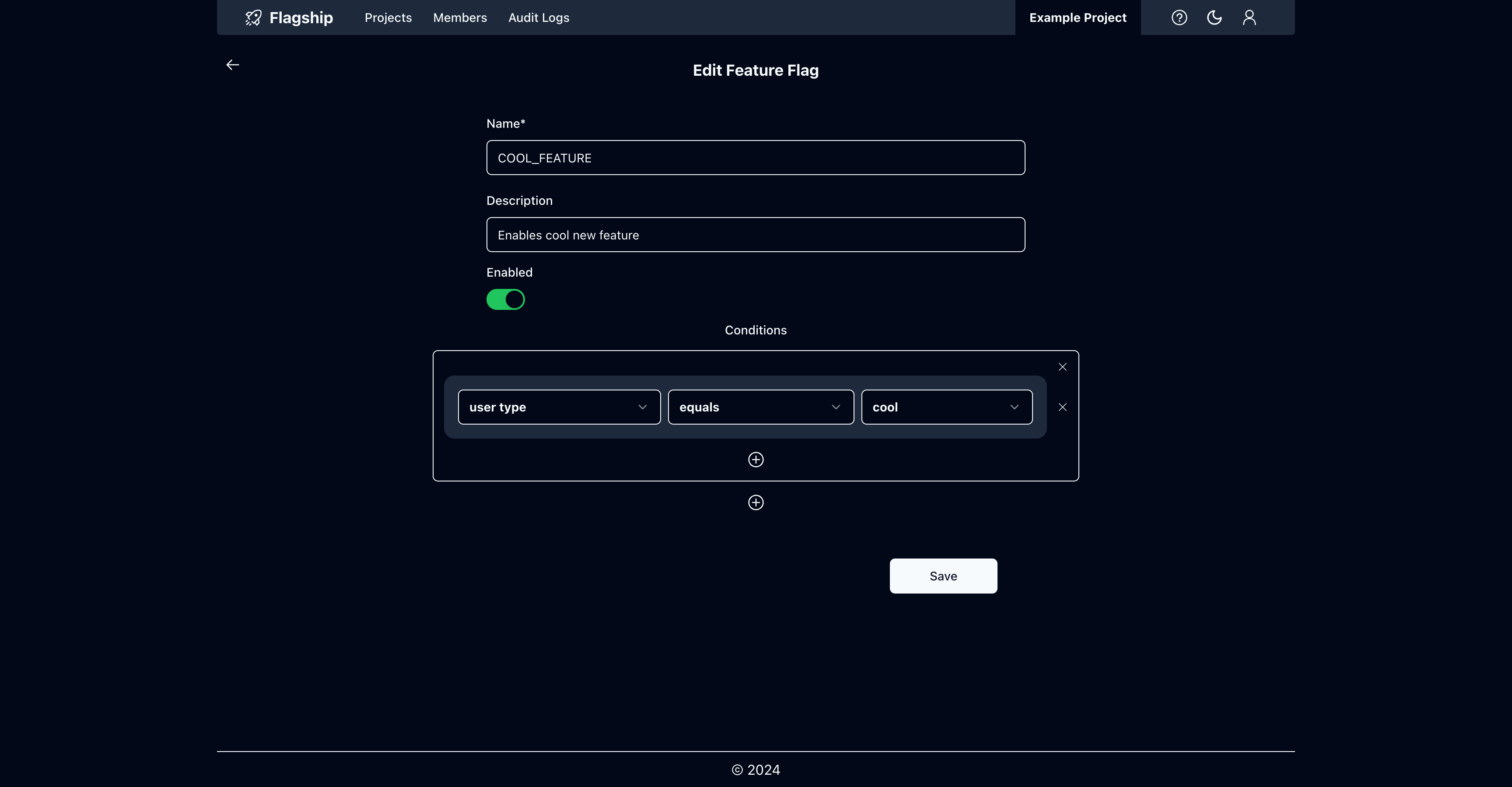 Edit feature flag